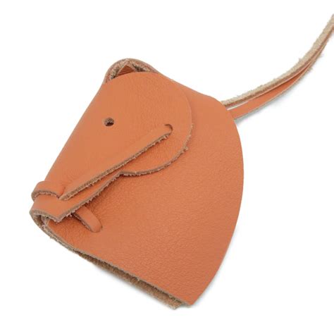 HERMES Tete De Cheval Horse Head Charm Veau Swift Leather .